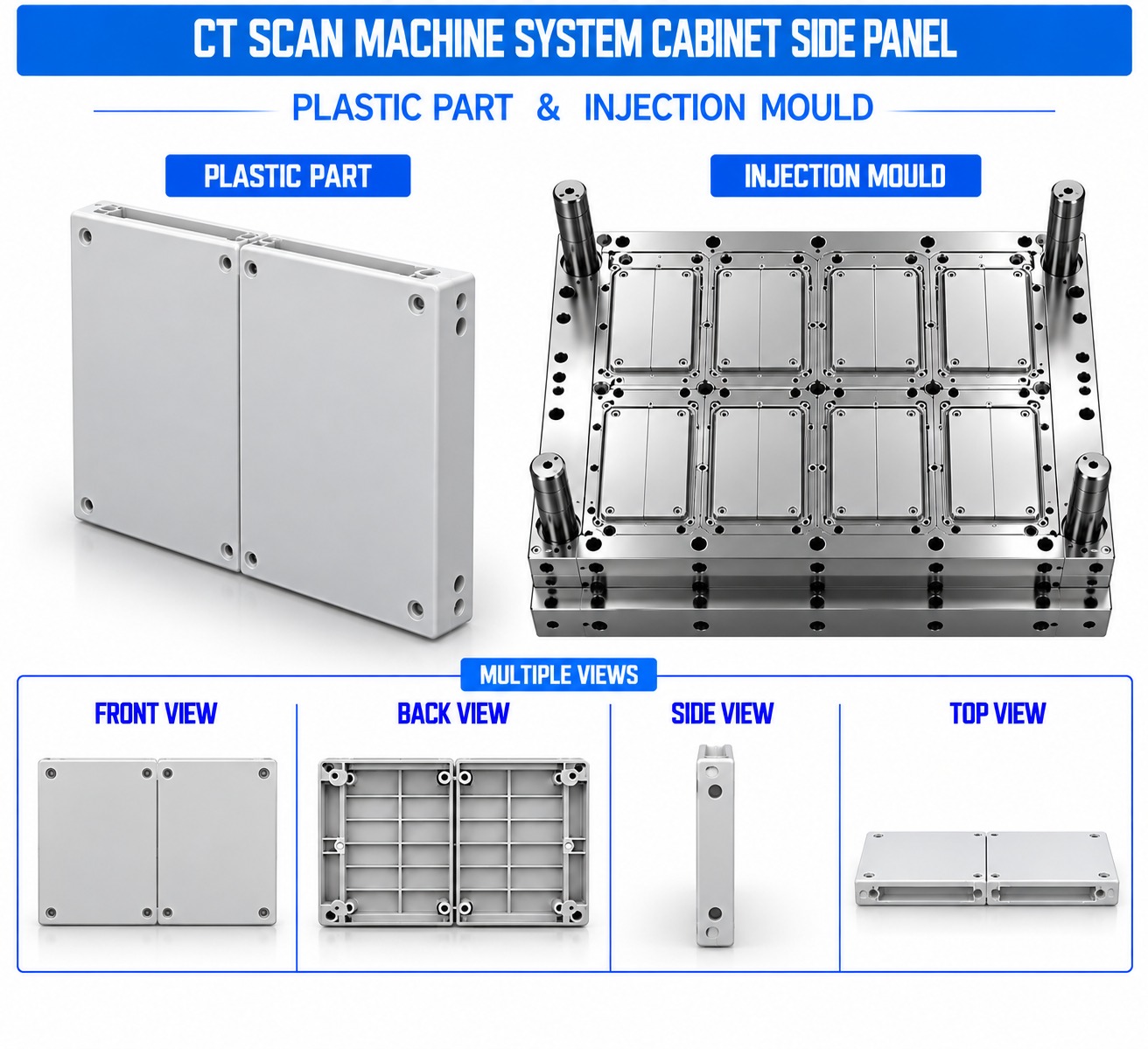 CT Scan Machine Plastic System Cabinet Side Panel Mould and Moulding Service